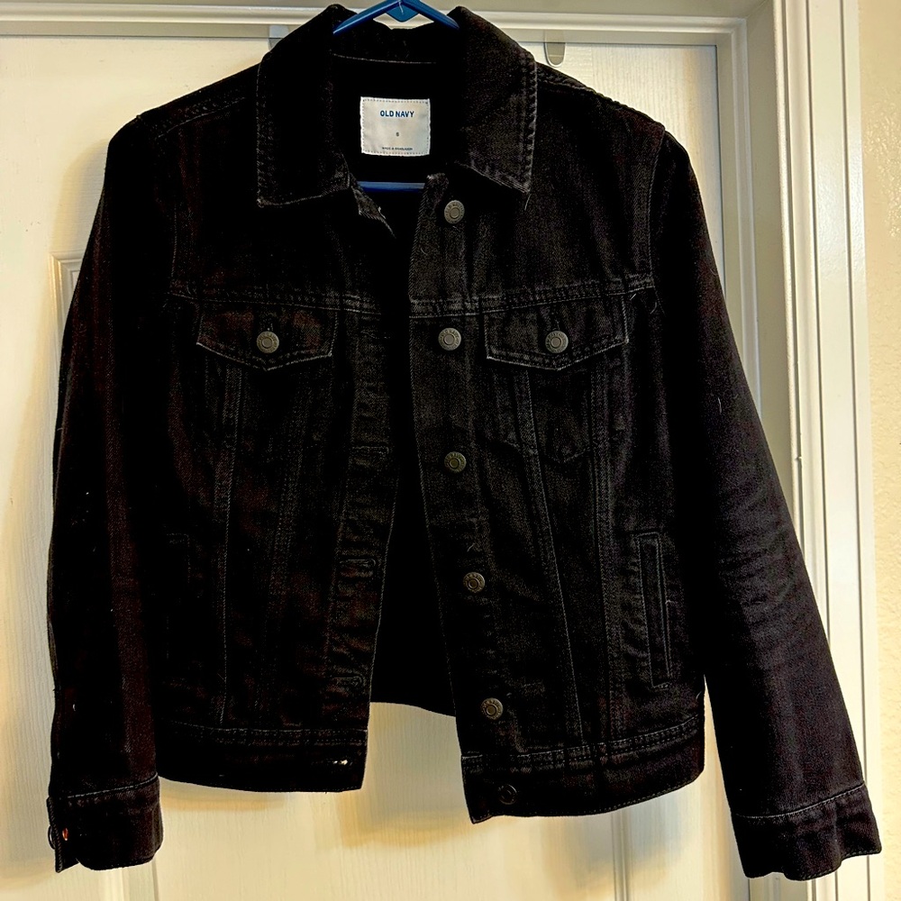 Black Old Navy Jean jacket, size small